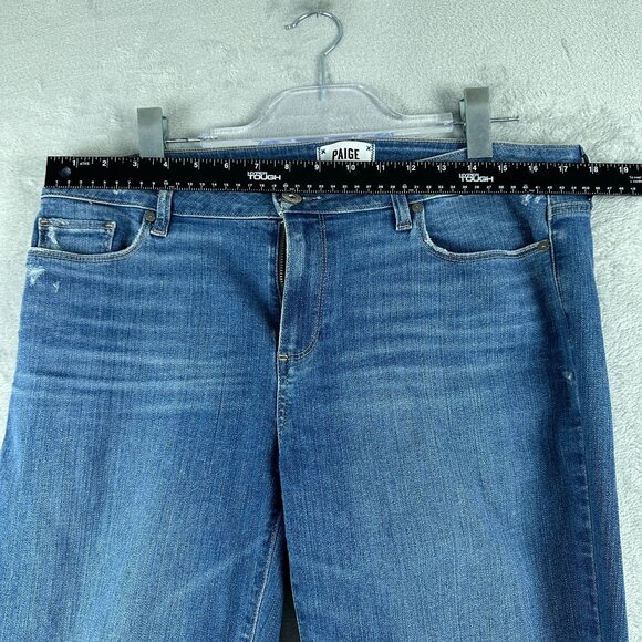 Paige Skinny Jeans Womens Size 33 Verdugo Ankle Distressed Medium Wash Blue - Picture 7 of 12